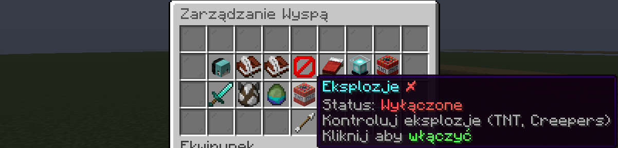 Interfejs GUI - Zarządzanie Wyspą