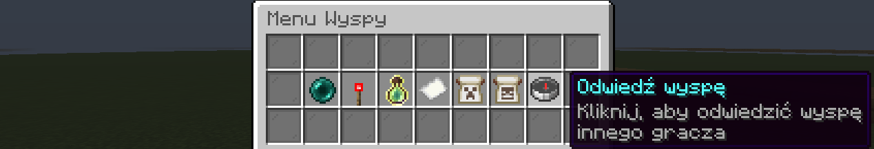 Interfejs GUI - Menu Wyspy